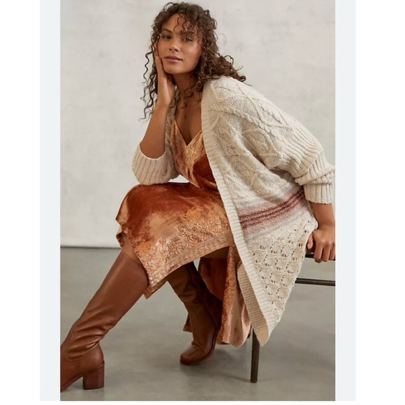 Anthropologie Pilcro Jemma Cable-Knit Cardigan size M/L - Picture 3 of 13